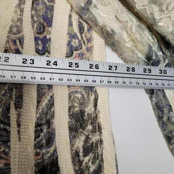 Origami grunge lace dark boho ruffle sleeve cuff pullover tunic plus size XXL - Picture 6 of 7